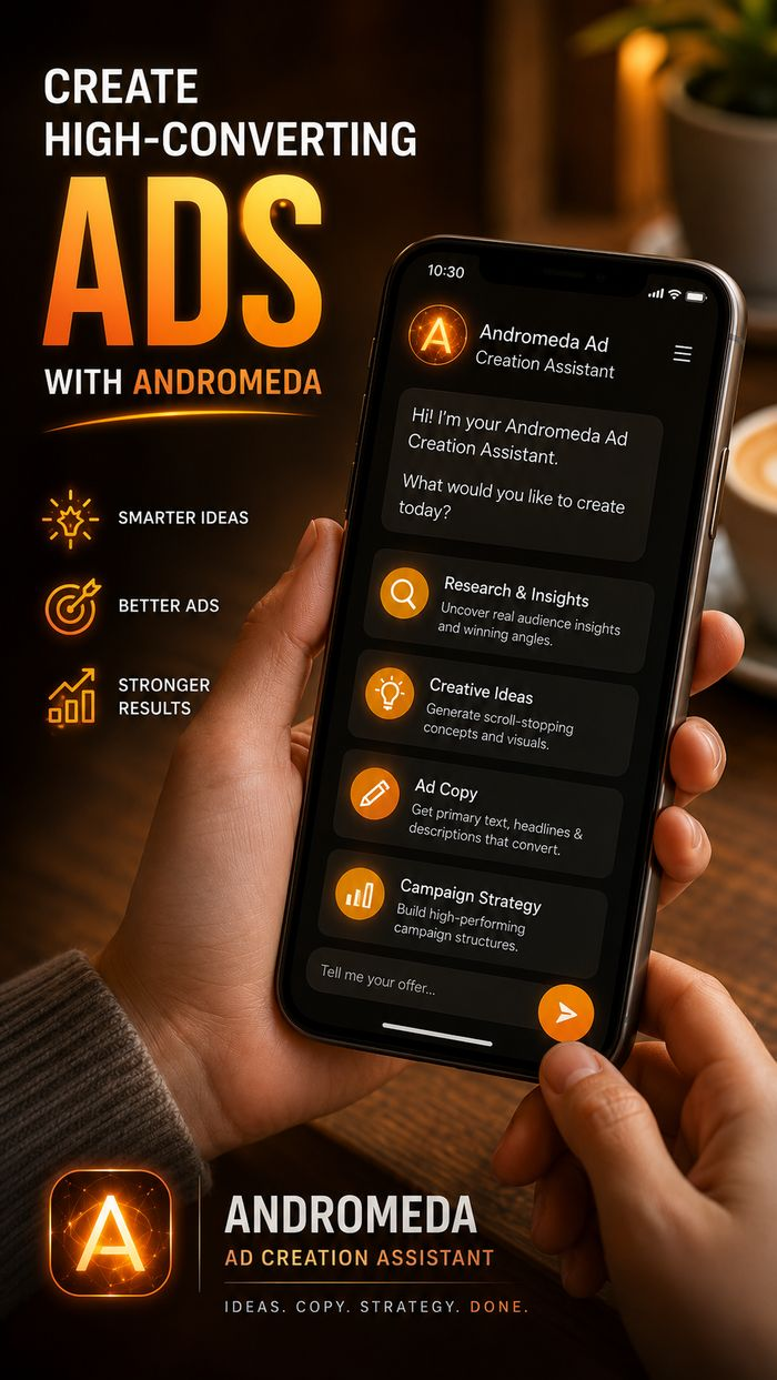 Andromeda Ad Creation Assistant on mobile